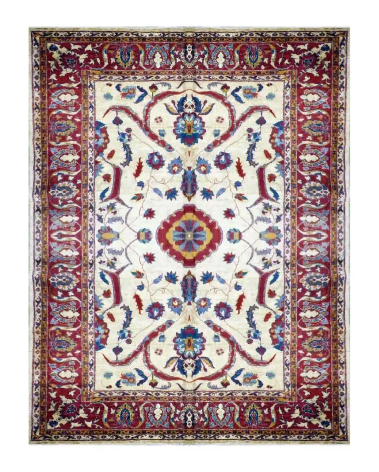 One Of The Kind Afghani Khotan Rug 9'7" x 6'8"
